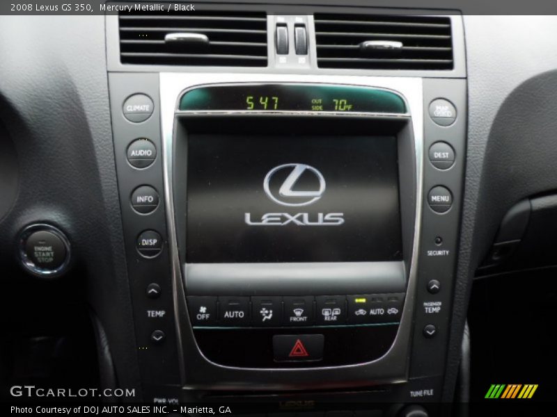 Mercury Metallic / Black 2008 Lexus GS 350