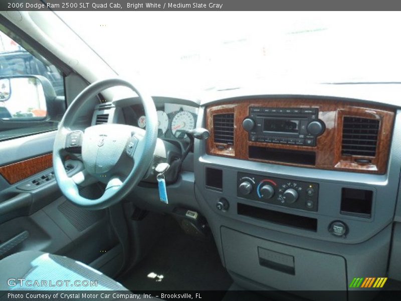 Bright White / Medium Slate Gray 2006 Dodge Ram 2500 SLT Quad Cab