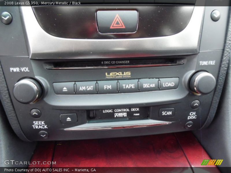 Mercury Metallic / Black 2008 Lexus GS 350