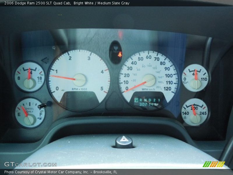 Bright White / Medium Slate Gray 2006 Dodge Ram 2500 SLT Quad Cab