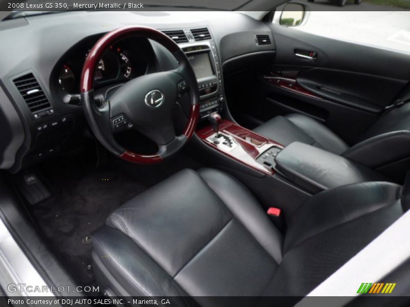 Mercury Metallic / Black 2008 Lexus GS 350