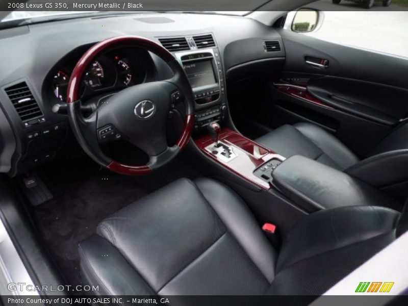 Mercury Metallic / Black 2008 Lexus GS 350