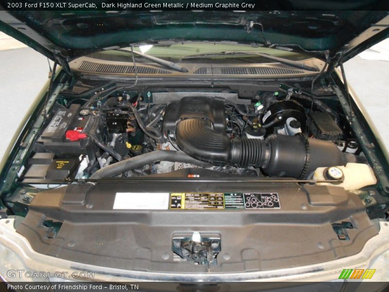 Dark Highland Green Metallic / Medium Graphite Grey 2003 Ford F150 XLT SuperCab