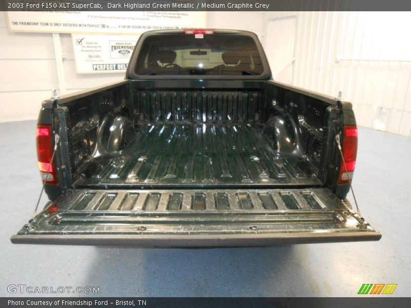 Dark Highland Green Metallic / Medium Graphite Grey 2003 Ford F150 XLT SuperCab