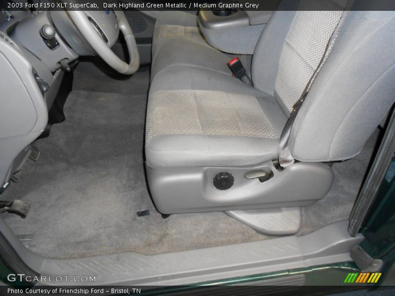 Dark Highland Green Metallic / Medium Graphite Grey 2003 Ford F150 XLT SuperCab