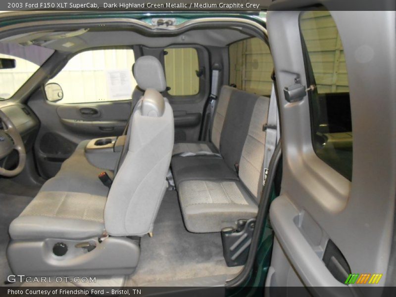 Dark Highland Green Metallic / Medium Graphite Grey 2003 Ford F150 XLT SuperCab