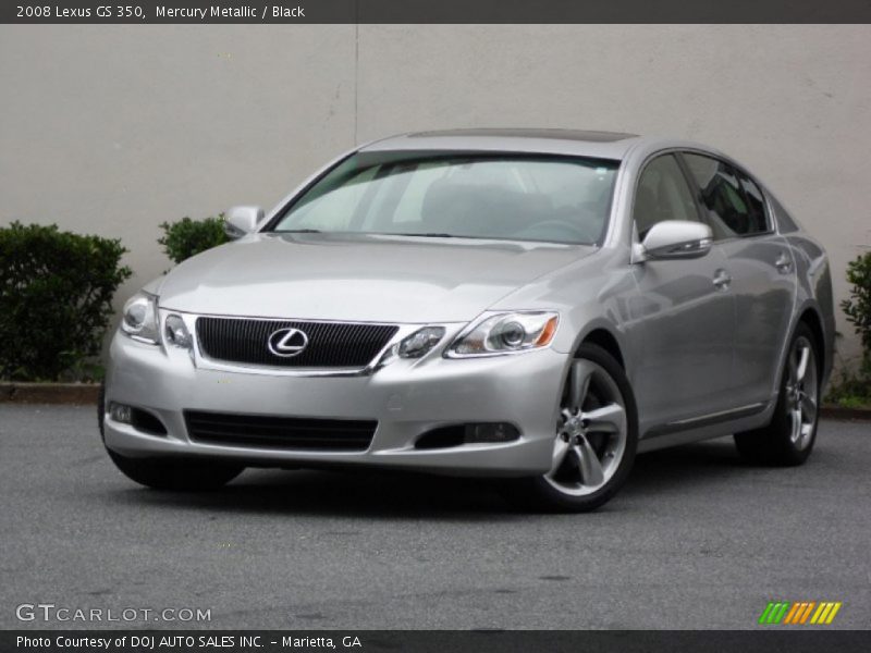 Mercury Metallic / Black 2008 Lexus GS 350