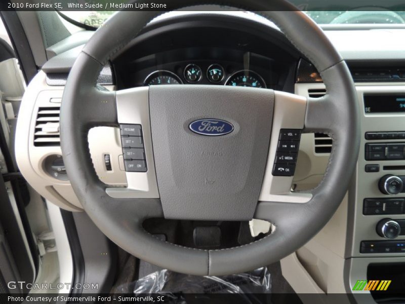 White Suede / Medium Light Stone 2010 Ford Flex SE