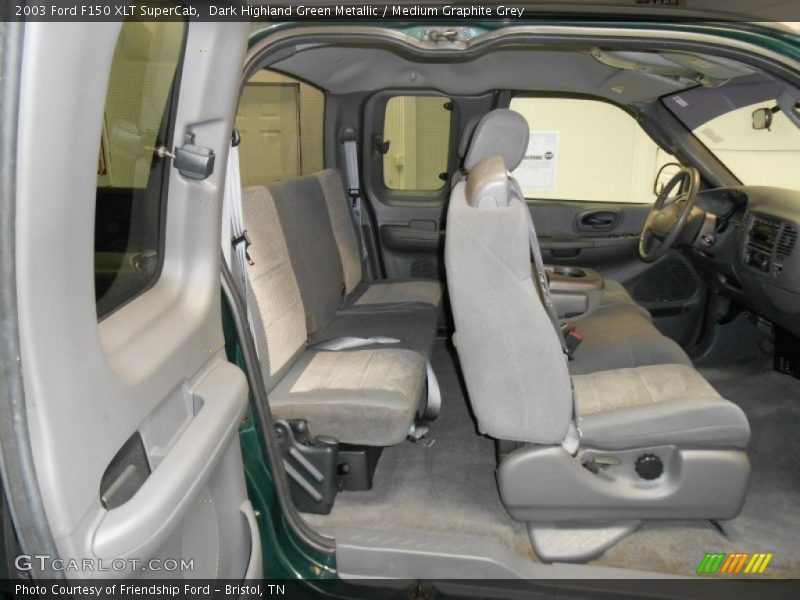 Dark Highland Green Metallic / Medium Graphite Grey 2003 Ford F150 XLT SuperCab