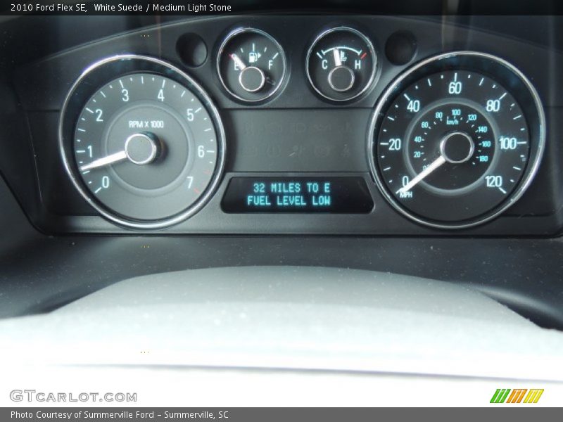 White Suede / Medium Light Stone 2010 Ford Flex SE