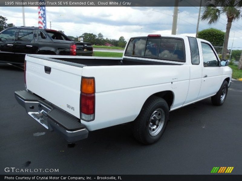 Cloud White / Gray 1995 Nissan Hardbody Truck SE V6 Extended Cab