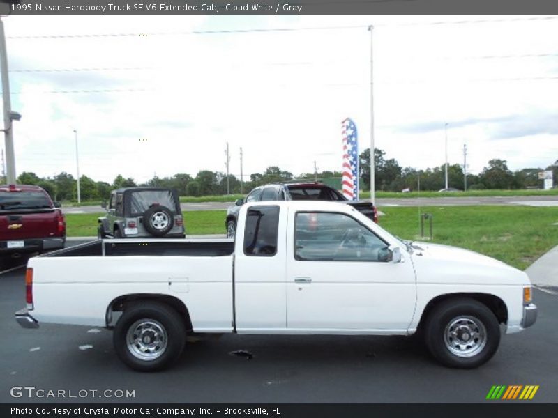 Cloud White / Gray 1995 Nissan Hardbody Truck SE V6 Extended Cab