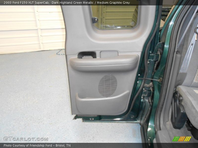 Dark Highland Green Metallic / Medium Graphite Grey 2003 Ford F150 XLT SuperCab