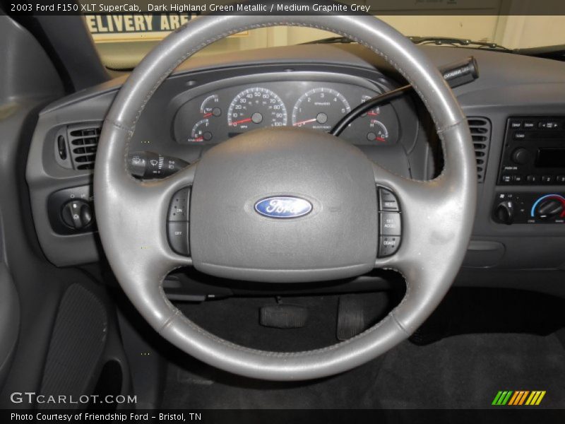Dark Highland Green Metallic / Medium Graphite Grey 2003 Ford F150 XLT SuperCab