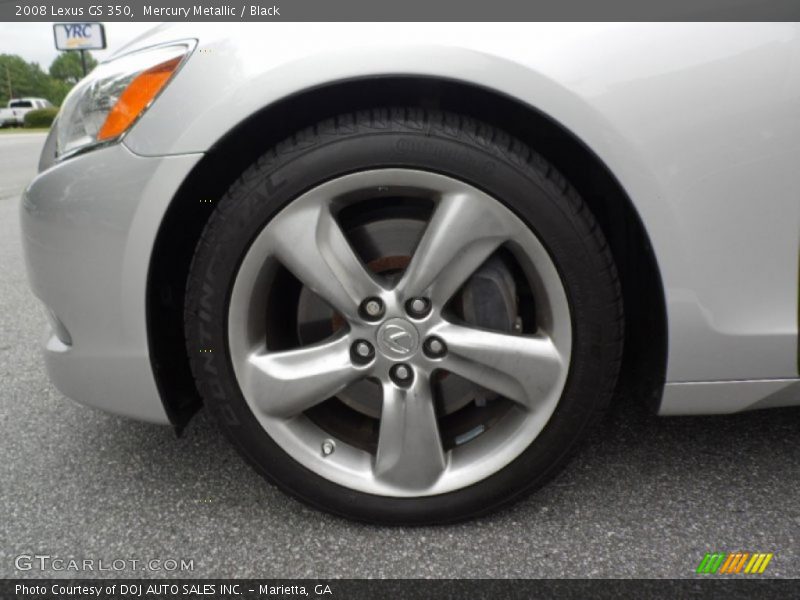 Mercury Metallic / Black 2008 Lexus GS 350