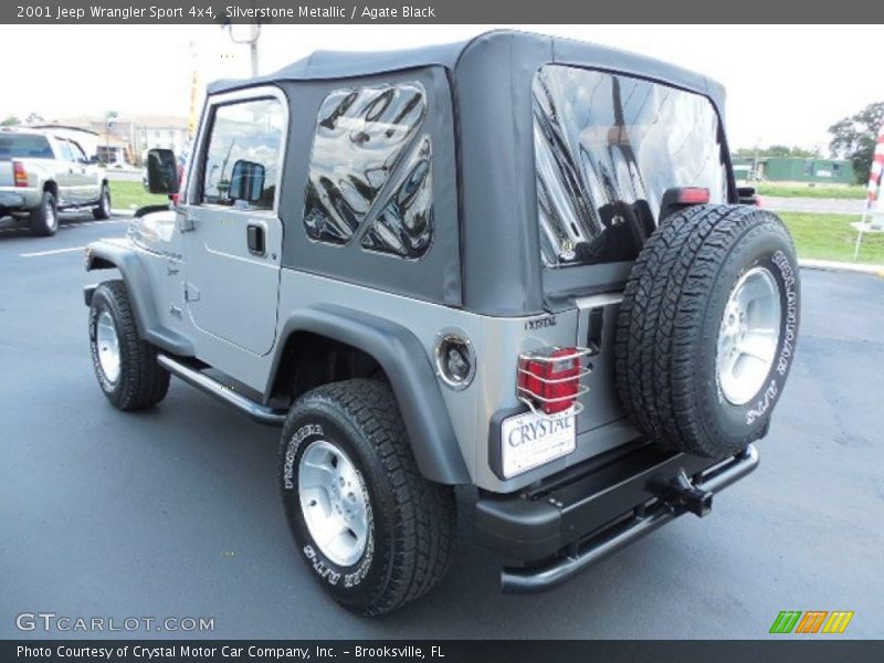 Silverstone Metallic / Agate Black 2001 Jeep Wrangler Sport 4x4