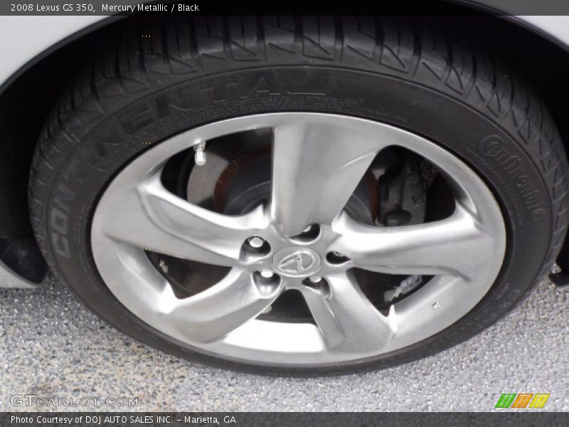 Mercury Metallic / Black 2008 Lexus GS 350
