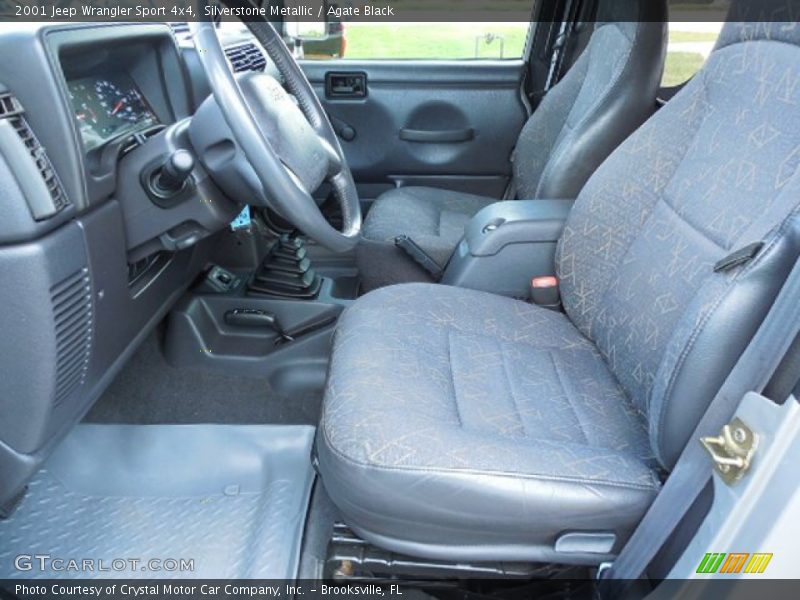 Silverstone Metallic / Agate Black 2001 Jeep Wrangler Sport 4x4