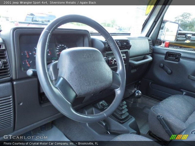 Silverstone Metallic / Agate Black 2001 Jeep Wrangler Sport 4x4