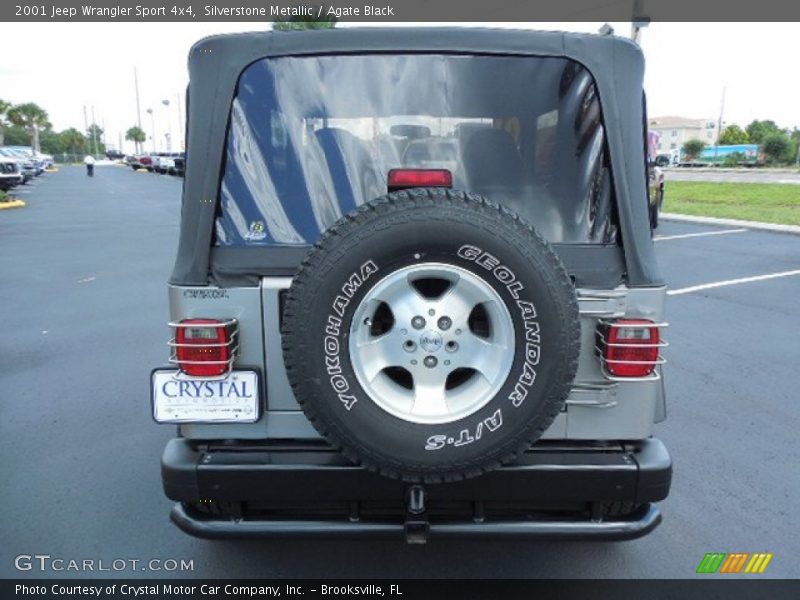 Silverstone Metallic / Agate Black 2001 Jeep Wrangler Sport 4x4