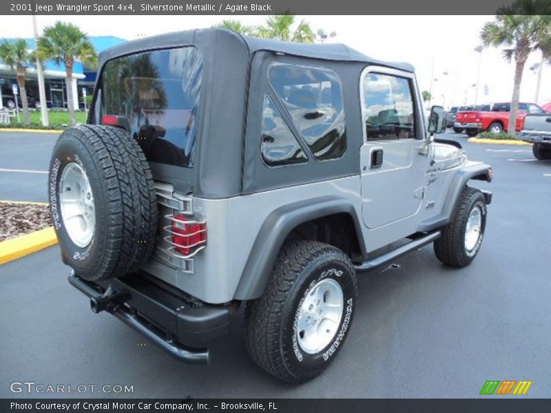 Silverstone Metallic / Agate Black 2001 Jeep Wrangler Sport 4x4