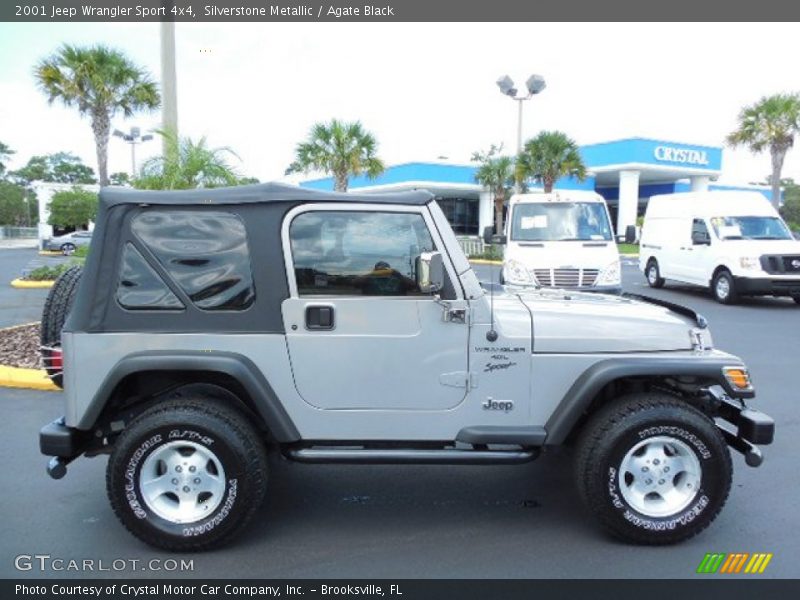 Silverstone Metallic / Agate Black 2001 Jeep Wrangler Sport 4x4