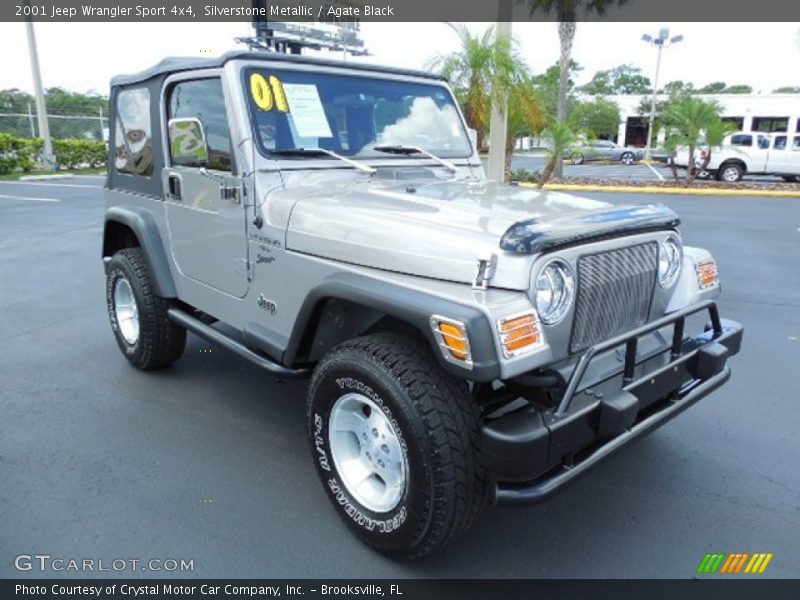 Silverstone Metallic / Agate Black 2001 Jeep Wrangler Sport 4x4