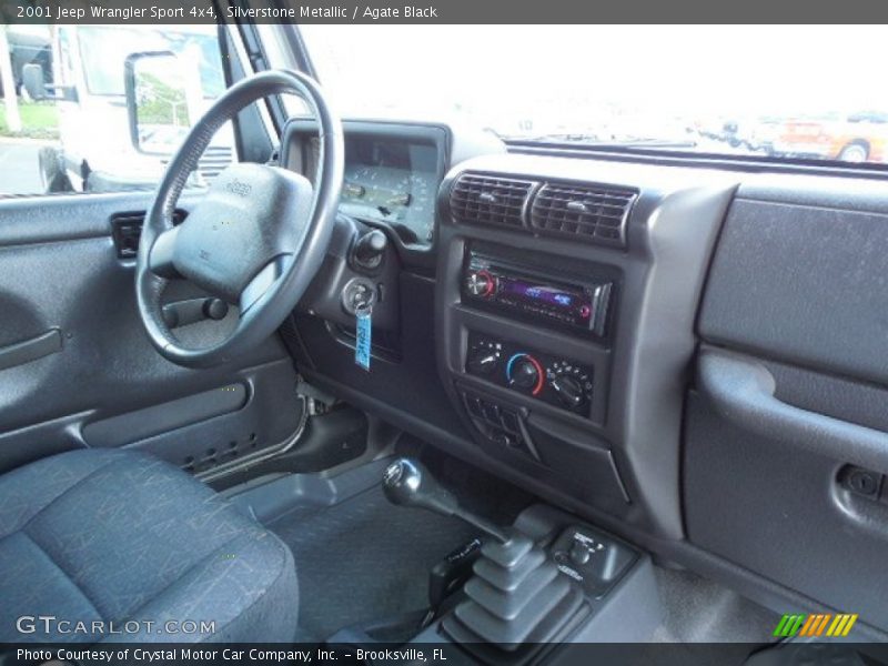 Silverstone Metallic / Agate Black 2001 Jeep Wrangler Sport 4x4
