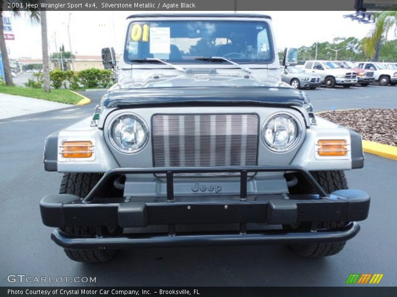 Silverstone Metallic / Agate Black 2001 Jeep Wrangler Sport 4x4