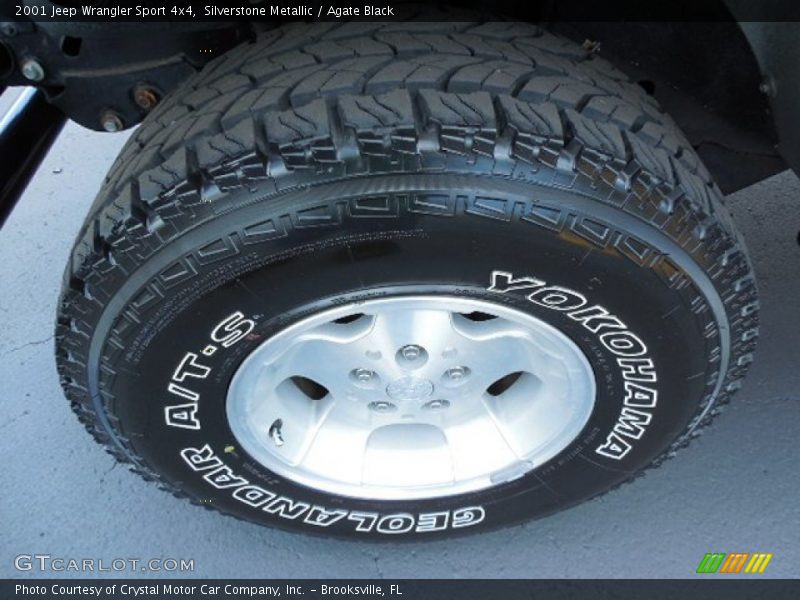 Silverstone Metallic / Agate Black 2001 Jeep Wrangler Sport 4x4
