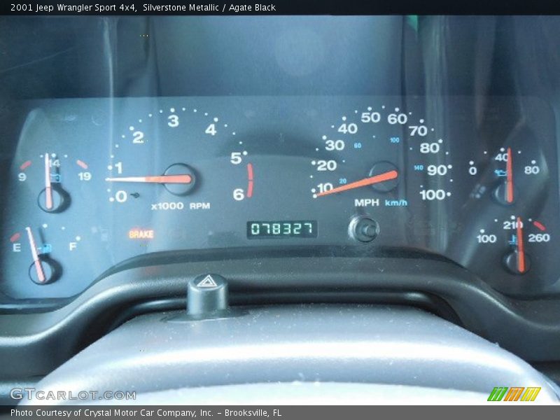 Silverstone Metallic / Agate Black 2001 Jeep Wrangler Sport 4x4