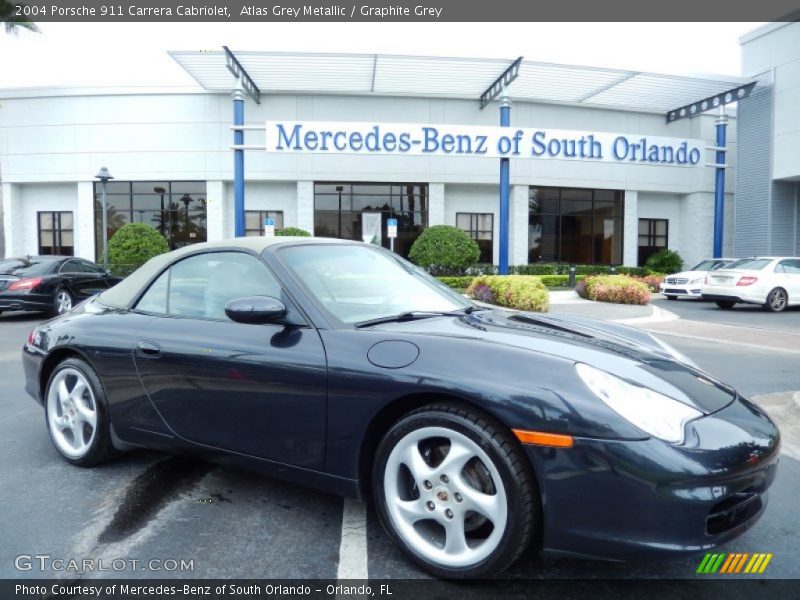 Atlas Grey Metallic / Graphite Grey 2004 Porsche 911 Carrera Cabriolet