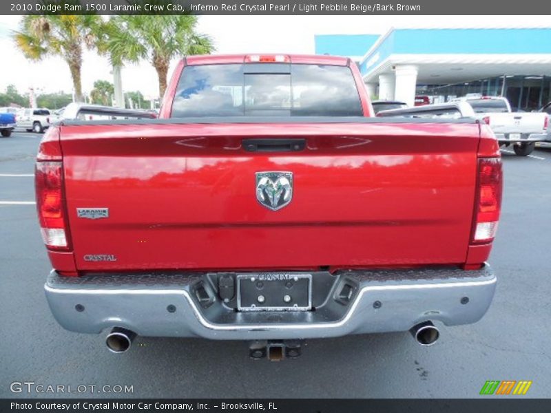 Inferno Red Crystal Pearl / Light Pebble Beige/Bark Brown 2010 Dodge Ram 1500 Laramie Crew Cab
