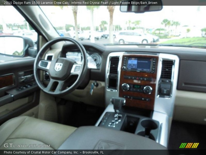 Inferno Red Crystal Pearl / Light Pebble Beige/Bark Brown 2010 Dodge Ram 1500 Laramie Crew Cab