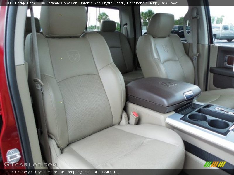 Inferno Red Crystal Pearl / Light Pebble Beige/Bark Brown 2010 Dodge Ram 1500 Laramie Crew Cab