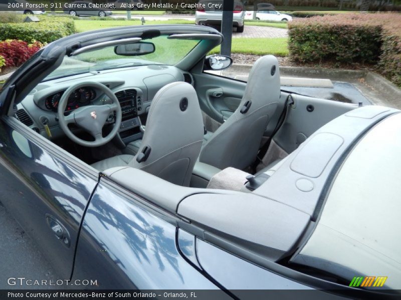 Atlas Grey Metallic / Graphite Grey 2004 Porsche 911 Carrera Cabriolet