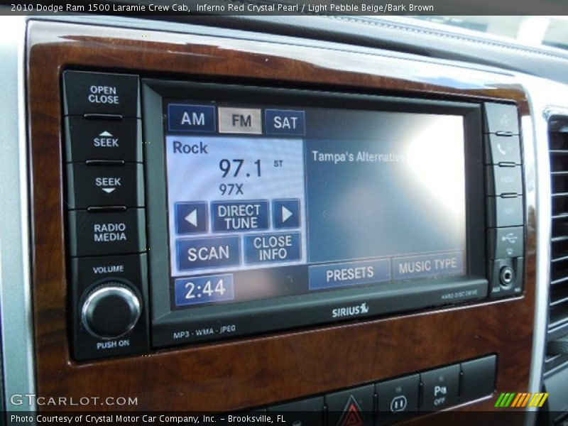Inferno Red Crystal Pearl / Light Pebble Beige/Bark Brown 2010 Dodge Ram 1500 Laramie Crew Cab
