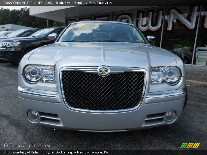 Bright Silver Metallic / Dark Slate Gray 2009 Chrysler 300 C HEMI AWD