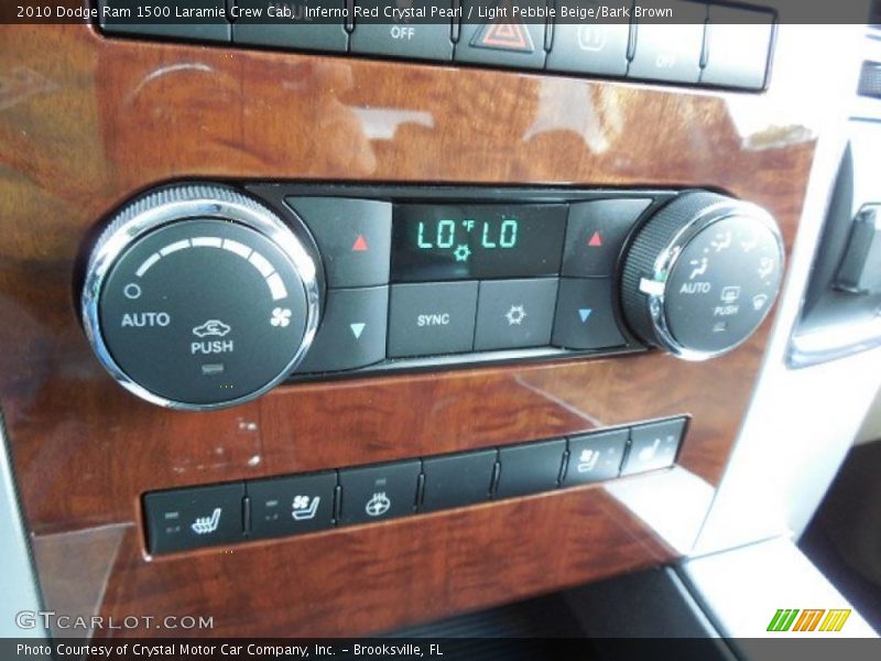 Inferno Red Crystal Pearl / Light Pebble Beige/Bark Brown 2010 Dodge Ram 1500 Laramie Crew Cab