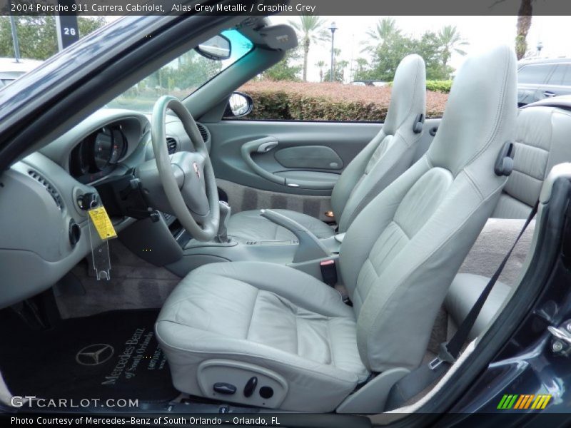Atlas Grey Metallic / Graphite Grey 2004 Porsche 911 Carrera Cabriolet