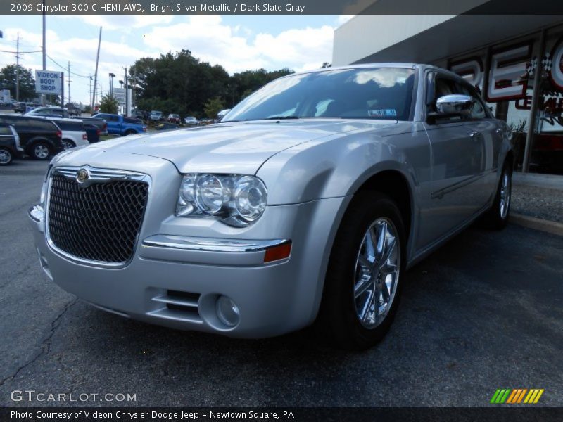 Bright Silver Metallic / Dark Slate Gray 2009 Chrysler 300 C HEMI AWD