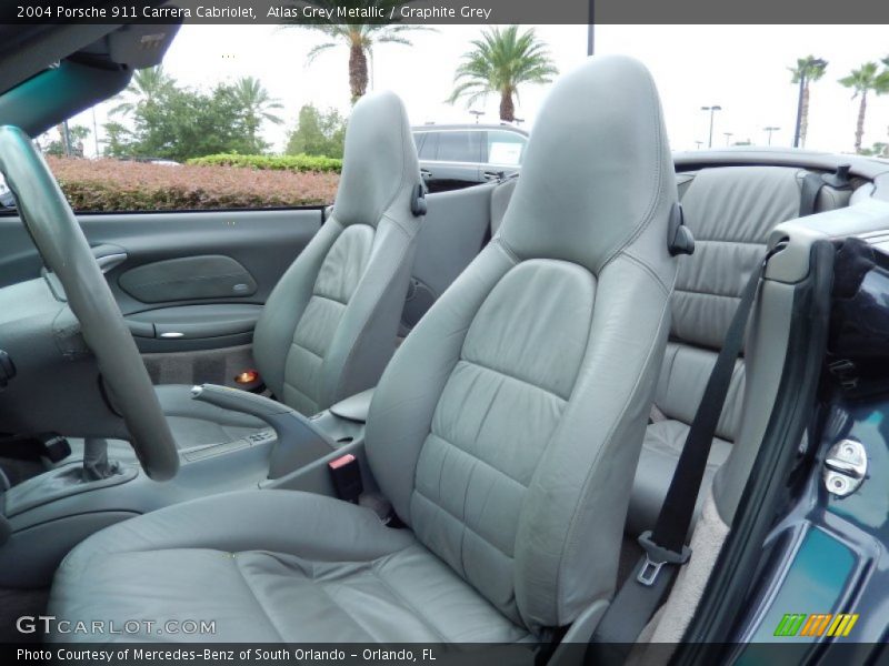 Atlas Grey Metallic / Graphite Grey 2004 Porsche 911 Carrera Cabriolet