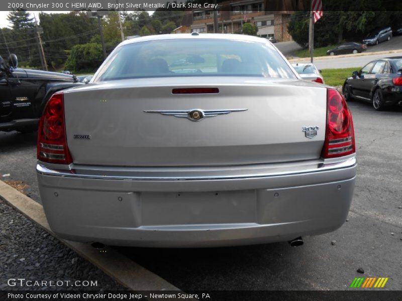 Bright Silver Metallic / Dark Slate Gray 2009 Chrysler 300 C HEMI AWD