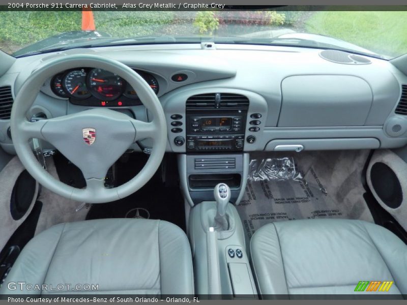Atlas Grey Metallic / Graphite Grey 2004 Porsche 911 Carrera Cabriolet
