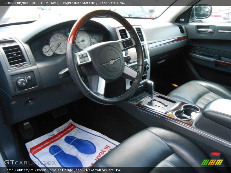 Bright Silver Metallic / Dark Slate Gray 2009 Chrysler 300 C HEMI AWD
