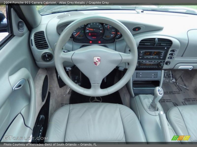 Atlas Grey Metallic / Graphite Grey 2004 Porsche 911 Carrera Cabriolet