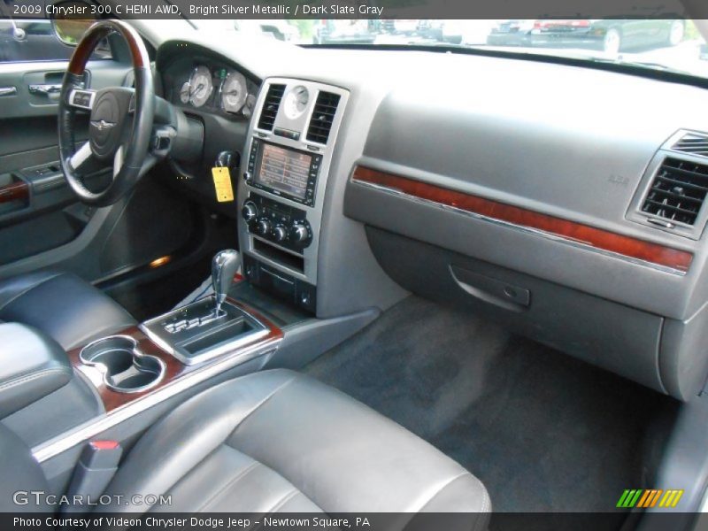 Bright Silver Metallic / Dark Slate Gray 2009 Chrysler 300 C HEMI AWD