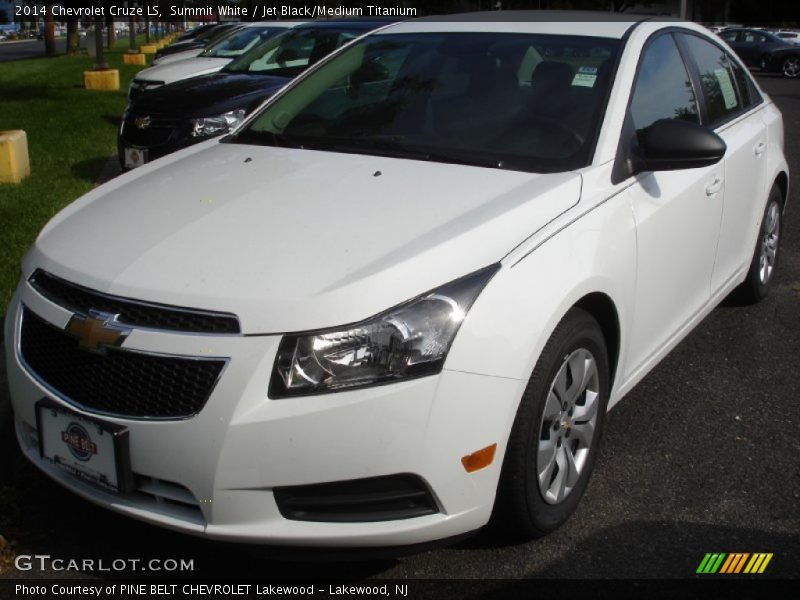 Summit White / Jet Black/Medium Titanium 2014 Chevrolet Cruze LS