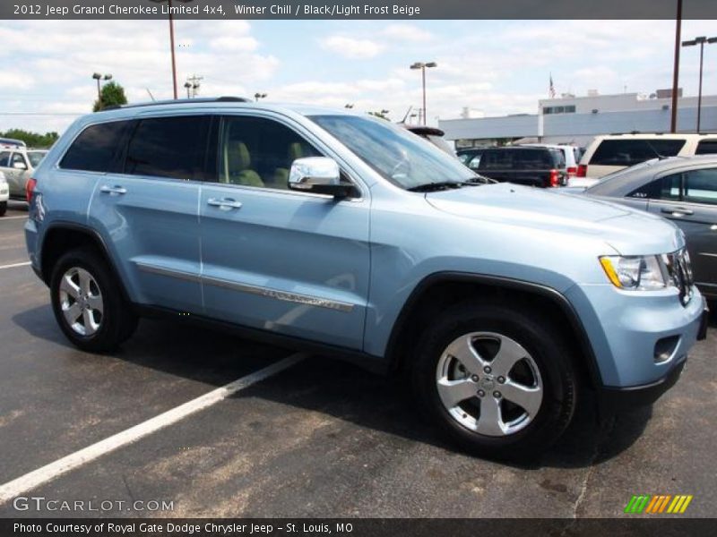 Winter Chill / Black/Light Frost Beige 2012 Jeep Grand Cherokee Limited 4x4