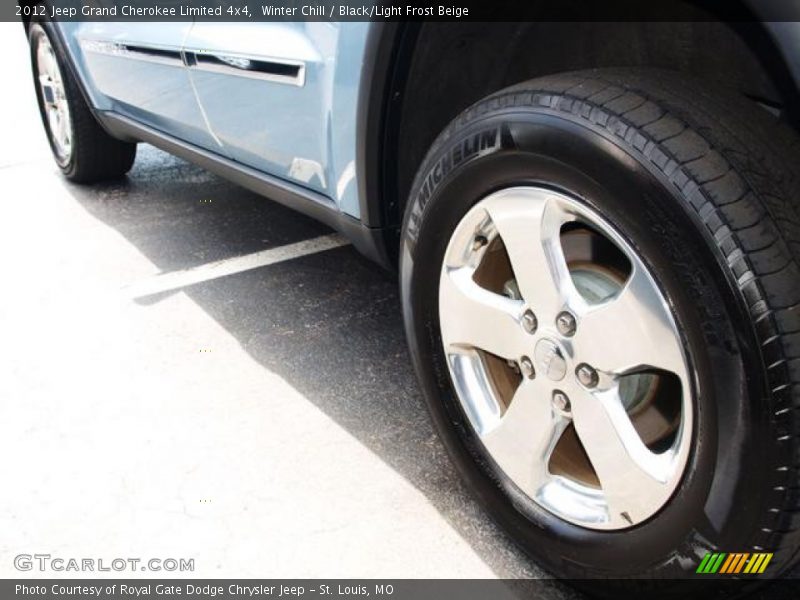 Winter Chill / Black/Light Frost Beige 2012 Jeep Grand Cherokee Limited 4x4